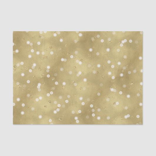 Dreamy Gold Bokeh Confetti Seidenpapier (Vorderseite)