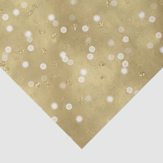 Dreamy Gold Bokeh Confetti Seidenpapier (Ausschnitt)