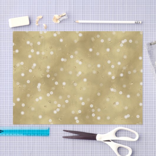 Dreamy Gold Bokeh Confetti Seidenpapier (Handwerk)