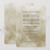 Dreamy Gold Cream Wedding Einladung (Vorne/Hinten)