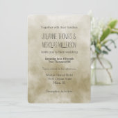 Dreamy Gold Cream Wedding Einladung (Stehend Vorderseite)