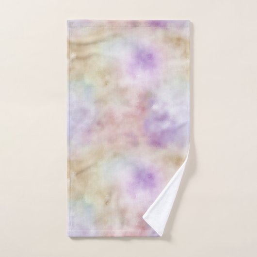 Dreamy Gold Lila Ombre Badhandtuch Set (Handtuch)