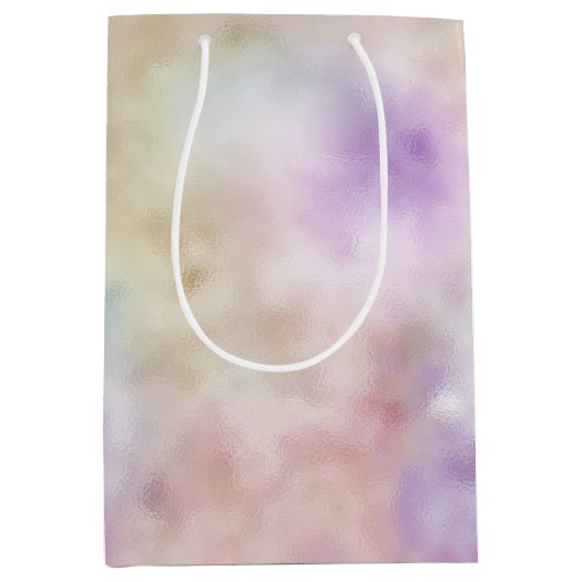 Dreamy Gold Lila Ombre Mittlere Geschenktüte (Vorderseite)