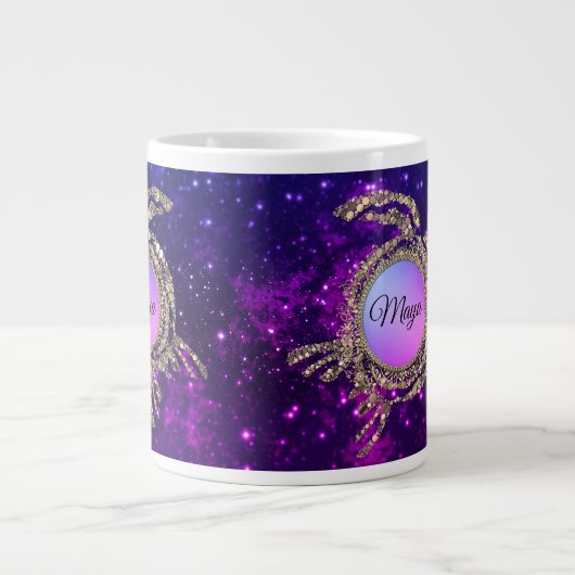 Dreamy Gold Shimmery Sea Turtle Jumbo-Tasse (Vorderseite)