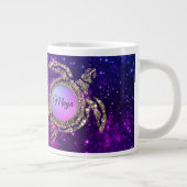 Dreamy Gold Shimmery Sea Turtle Jumbo-Tasse (Rechts)