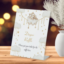 Dreamy Gold Star Owl Diaper Raffle