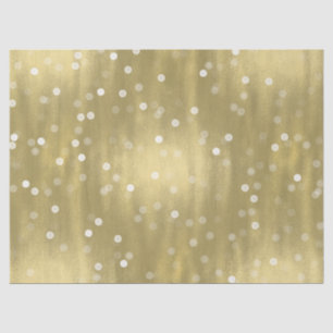 Dreamy Gold und White Confetti Bokeh Wedding Seidenpapier