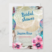 Dreamy Golden Boho Moon Brautparty Einladung (Vorderseite)