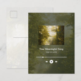 Dreamy golden park art photo Music Player Postkarte