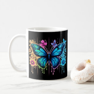 Dreamy Gradient Wings: Ein Schmetterling in Pastel Kaffeetasse