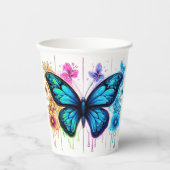 Dreamy Gradient Wings: Ein Schmetterling in Pastel Pappbecher (Vorderseite)