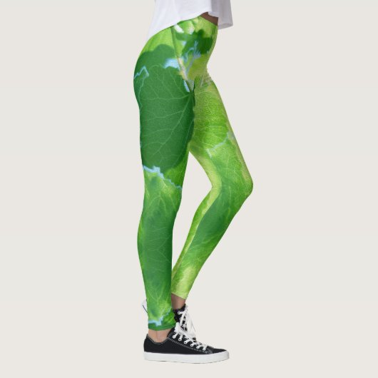 Dreamy Green Vine Blätter Leggings (Rechts)