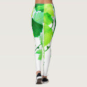 Dreamy Green Vine Blätter Leggings (Rückseite)