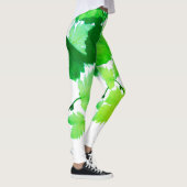 Dreamy Green Vine Blätter Leggings (Rechts)