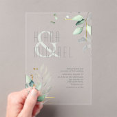 Dreamy Green Wedding Green/Blue ID817 Acryleinladungen (Insitu (Handheld))