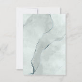 Dreamy Green Wedding Green/Blue ID817 RSVP Karte (Rückseite)