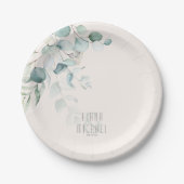 Dreamy Green Wedding V2 Green/Blue ID817 Pappteller (Vorderseite)