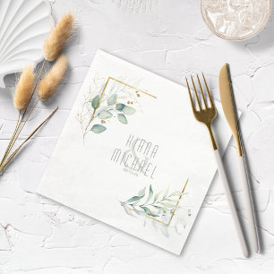 Dreamy Green Wedding V2 Green/Blue ID817 Serviette