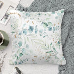 Dreamy Greenery Muster Blau/Grün ID817 Kissen<br><div class="desc">Die zarte, naturlich inspirierte Grünanlage mit blauen Kaugummi-Eukalyptusblüten mit Goldplätschern und Konturen aus Goldblättern sowie die einzigartige Gestaltung machen diese Kollektion besonders für Frühjahrshochzeiten zu einer spannenden Sammlung. Das hier gezeigte Kissen weist ein nahtloses, üppiges Laub auf. Sehen Sie sich den Sammellink auf dieser Seite an, um alle passenden Elemente...</div>