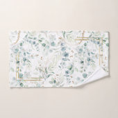 Dreamy Greenery Muster Green/Gold ID817 Badhandtuch Set (Handtuch)