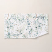Dreamy Greenery Pattern Green/Blue ID817 Badhandtuch Set (Handtuch)