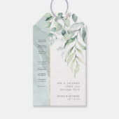 Dreamy Greenery Vielen Dank V2 Green/Blue ID817 Geschenkanhänger (Vorderseite)