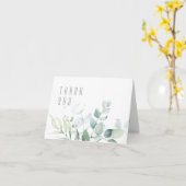 Dreamy Greenery Wedding Danke Green/Blue ID817 Karte (Gelbe Blume)