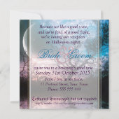 Dreamy Halloween Gothic Wedding Einladung (Rückseite)