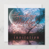 Dreamy Halloween Gothic Wedding Einladung (Vorderseite)