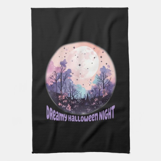 Dreamy Halloween Night Geschirrtuch (Vertikal)