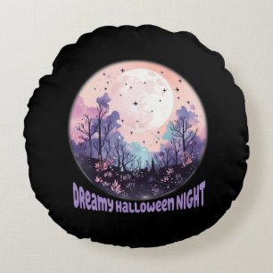 Dreamy Halloween Night Rundes Kissen