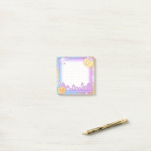 Dreamy Halloween Pumpkin Post-it Klebezettel (Auf Schreibtisch)