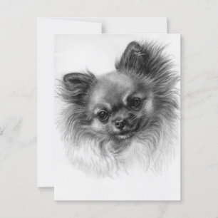 Dreamy - Handgemalte Chihuahua-Kunstwerke Postkarte