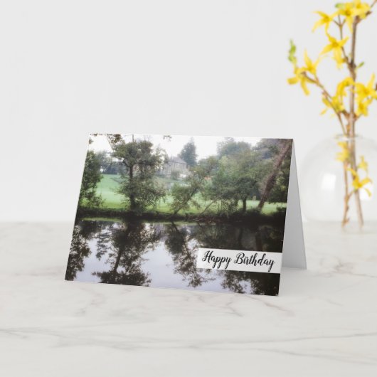 Dreamy Happy Birthday Princess Burg Landschaft Karte (Gelbe Blume)