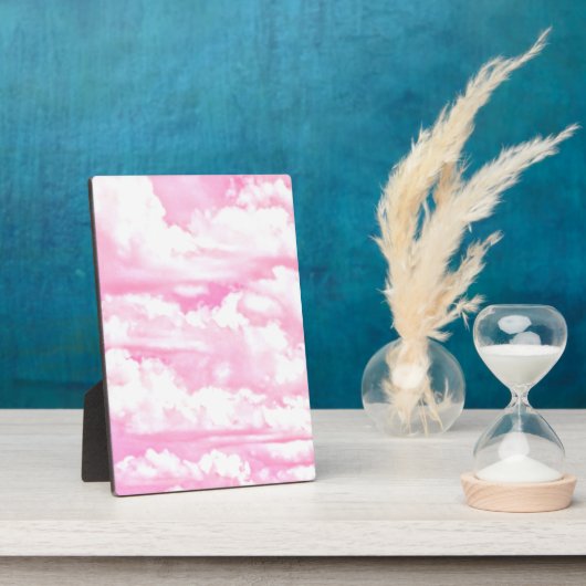 Dreamy Happy Pink Clouds Fotoplatte (Seite)