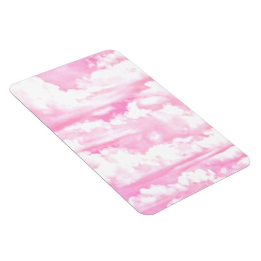 Dreamy Happy Pink Clouds Magnet (Rechte Seite)