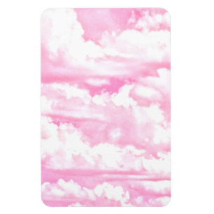 Dreamy Happy Pink Clouds Magnet