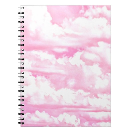 Dreamy Happy Pink Clouds Notizblock (Vorderseite)