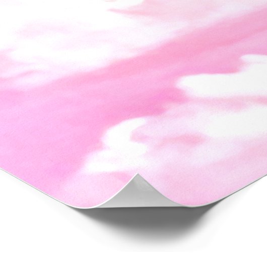 Dreamy Happy Pink Clouds Poster (Ecke)