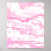 Dreamy Happy Pink Clouds Poster (Vorne)