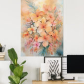 Dreamy Hawaiian Hibiskus Poster (Heimbüro)