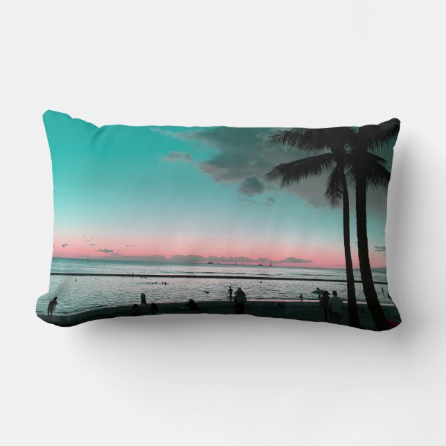 Dreamy Hawaiian Sunset Lumbar Pillow Lendenkissen (Vorderseite)