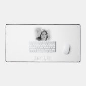 Dreamy Hazy Black and White Wedding Pic and Date Schreibtischunterlage (Tastatur & Maus)