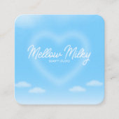 Dreamy Heart Cloud Sky Quadratische Visitenkarte (Vorderseite)