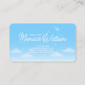 Dreamy Heart Cloud Sky Visitenkarte (Rückseite)