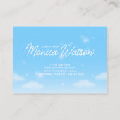 Dreamy Heart Cloud Sky Visitenkarte (Rückseite)