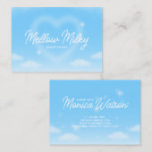 Dreamy Heart Cloud Sky Visitenkarte (Vorne/Hinten)