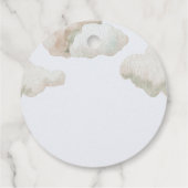 Dreamy Heaven Sent Blue Boy Baby Dusche Geschenkanhänger (Rückseite)