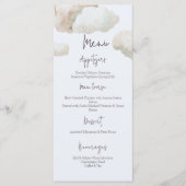 Dreamy Heaven Sent Blue Boy Baby Dusche Menükarte (Vorderseite)