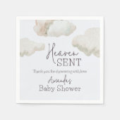 Dreamy Heaven Sent Blue Boy Baby Dusche Serviette (Vorderseite)